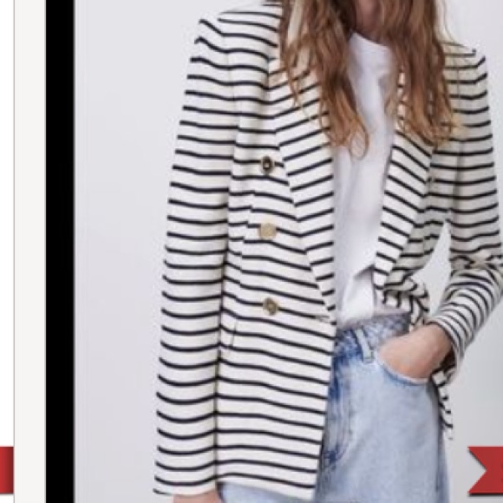 Zara striped blazer